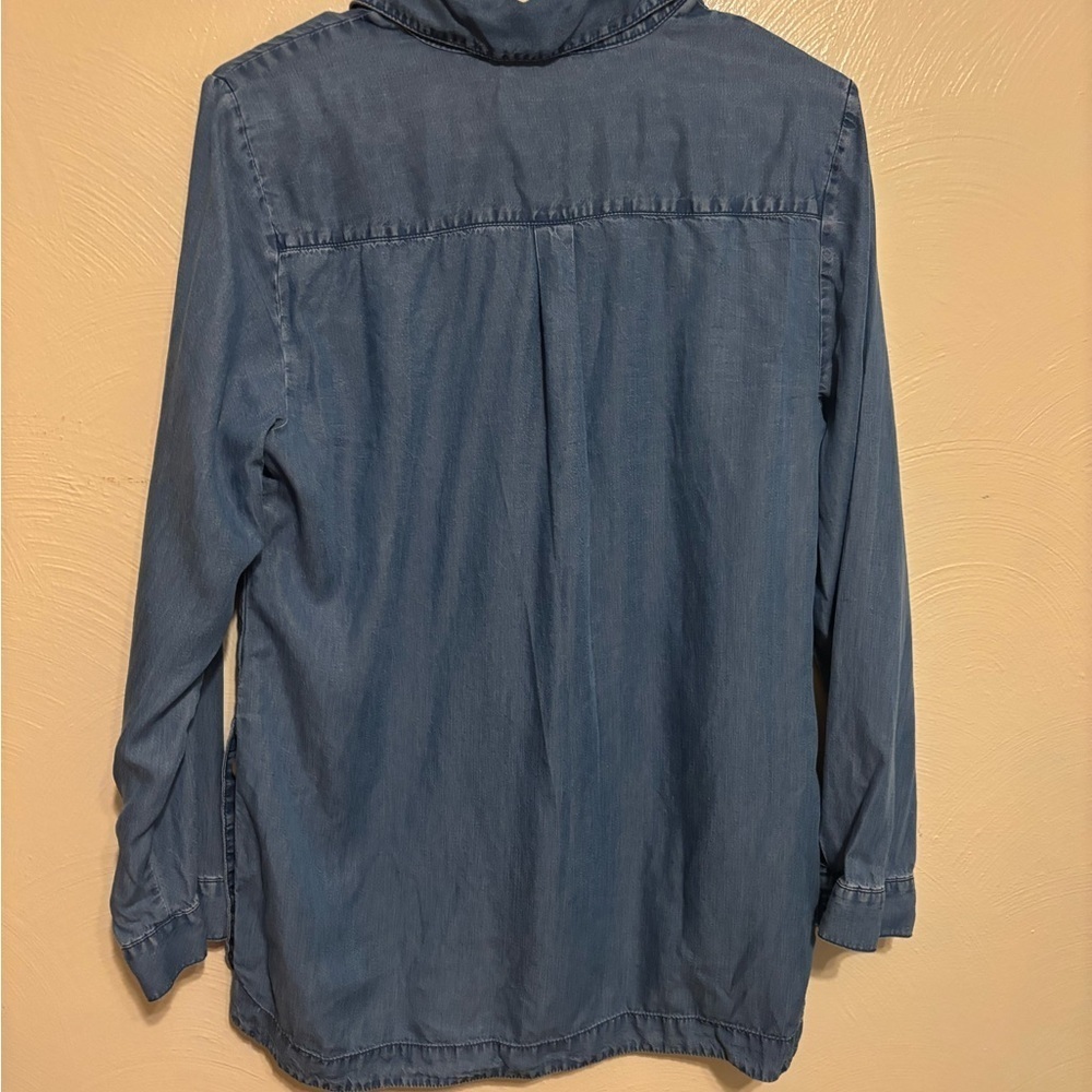 Chico's Dark Blue Denim Shirt - Picture 8 of 8